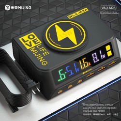 STATION DE CHARGEMENT MIJING 3 x USB-C + 3 x USB-A + CHARGEUR SANS FIL (WLX-M9A)