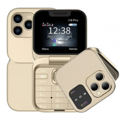 Mini Telephone Portable i16 Pro Dual Nano SIM Or