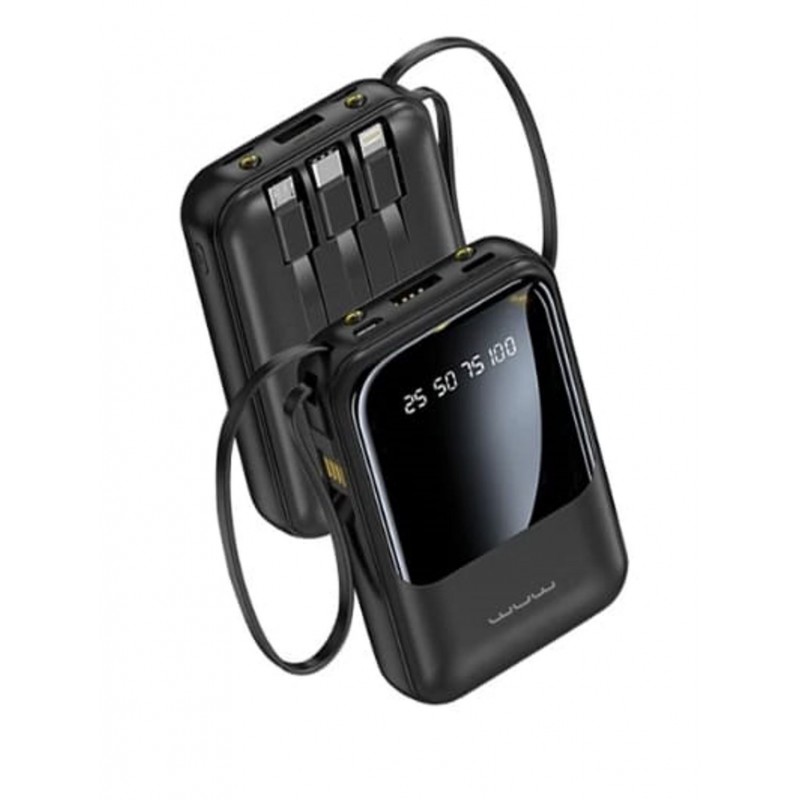 Wuw PowerBank Y135 - 10000mAh - Noir - 4 Câbles Wuw PowerBank Y135 - 10000mAh - Noir - 4 Câbles