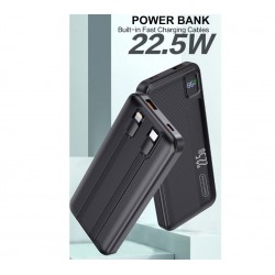 Wuw PowerBank Y139 10000mAh 22.5w avec 2 câbles (Type-C / Lightning) Noir