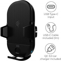 Xqisit - Chargeur de Voiture sans Fil - Support d'Aération - Charge Rapide 10W