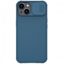 Apple IPHONE 14 - COQUE NILLKIN RIGIDE MAGNETIQUE CamShield PRO (charg. sans fil) - BLEU