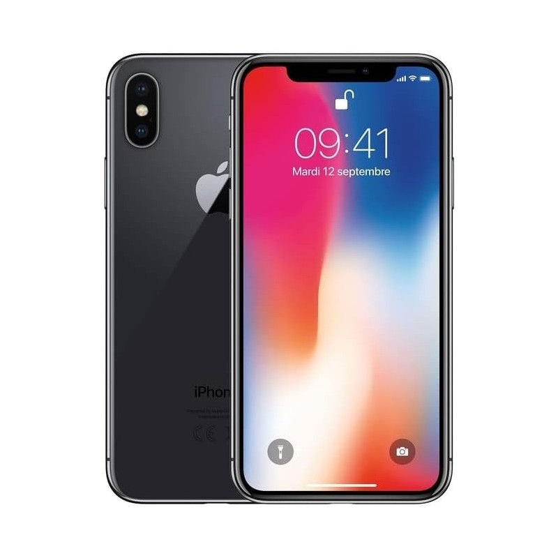 Apple iPhone X 64Go Noir - Grade A - Testé 100% Fonctionnel - Sans Garantie