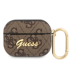 Guess Étui PC/PU Guess 4G Script pour AirPods Pro Marron