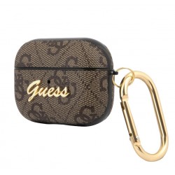 Guess Étui PC/PU Guess 4G Script pour AirPods Pro Marron