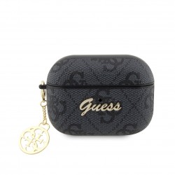 Guess Étui à breloques Guess 4G Script PC/PU pour AirPods Pro 2 Noir