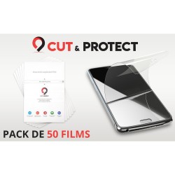 CUT & PROTECT PACK DE 50 FILMS SMARTPHONES C&P avec bande de maintient - CODE APPLI