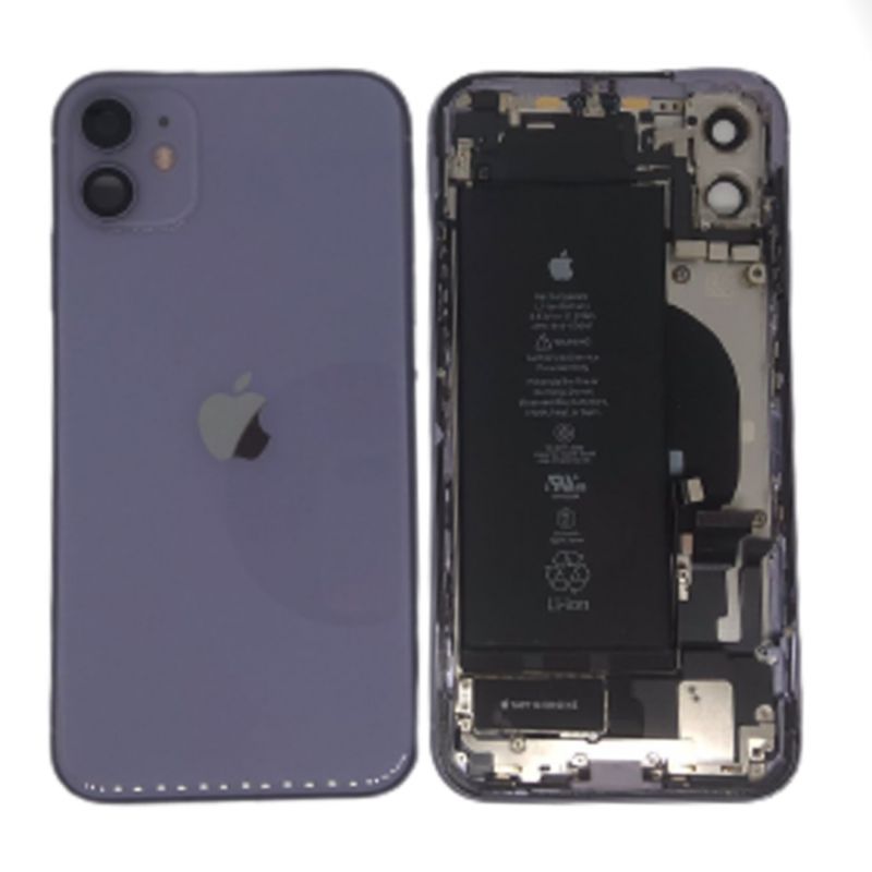 Apple Châssis Complet iPhone 12 Violet - Connecteur de Charge + Batterie (Origine Demonté) Grade AB