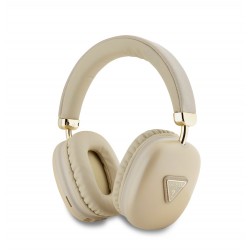 Guess Casque sans fil Guess Saffiano en cuir PU avec logo triangulaire Doré