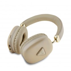 Guess Casque sans fil Guess Saffiano en cuir PU avec logo triangulaire Doré