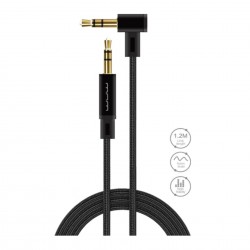 Wuw Cable Jack 3.5" vers Jack 3.5" Nylon et coudé X176