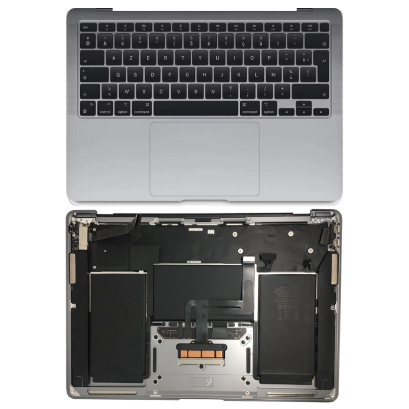 Apple Châssis Complet Apple MacBook Air 13 ″ Gris A2337 - Châssis + Batterie + Tactile + Clavier AZERTY - Grade A