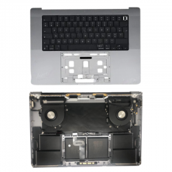 Apple Châssis Complet Apple MacBook Pro 16 ″ Gris A2485 - Châssis + Batterie + Tactile + Clavier AZERTY - Grade AB