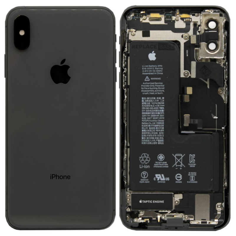 Apple Châssis iPhone XS Max Noir + Batterie (Origine Demonté) Grade A