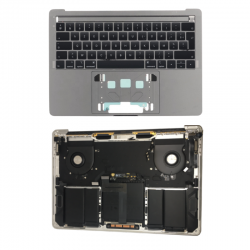 Apple Châssis Complet Apple MacBook Pro 13 ″ Gris A1989 - Châssis + Batterie + Clavier QWERTY - Grade AB