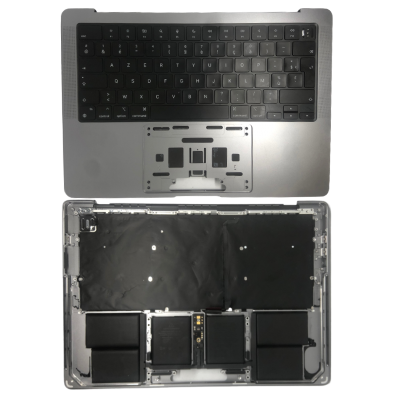 Apple Châssis Complet Apple MacBook Pro 14″ Gris Sidéral A2442 A2779 - Châssis + Batterie + Clavier AZERTY - Grade AB