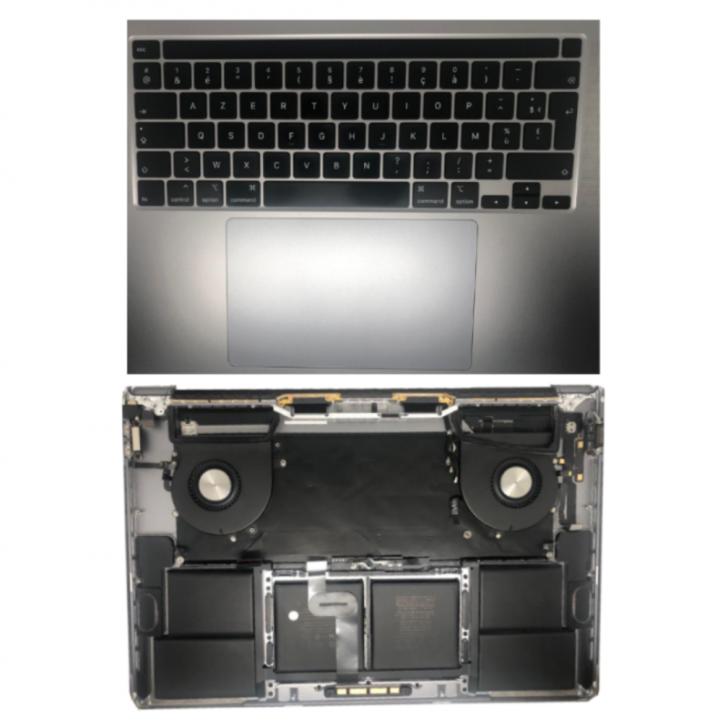 Apple Châssis Complet Apple MacBook Pro 16 ″ Gris A2141 - Châssis + Batterie + Clavier AZERTY - Grade AB