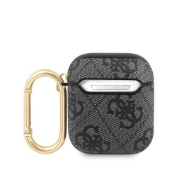 Guess Étui PC/PU Guess 4G Script pour AirPods 1/2 Noir