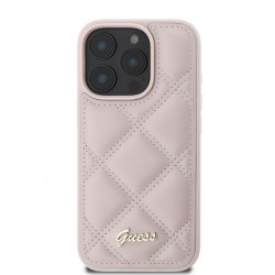 Apple Guess IPHONE 16 PRO MAX - COQUE MATELASSE EN CUIR PU - Rose