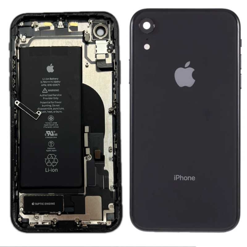 Apple Châssis Complet iPhone XR Noir - Connecteur de Charge + Batterie (Origine Demonté) - Grade B