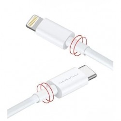 X181 CABLE (1 Mètre) CHARGE RAPIDE LIGHTNING VERS USB-C - 20W - BLANC