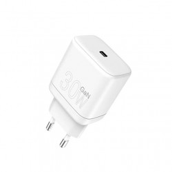 C163 - CHARGEUR RAPIDE MINI PD SMART TYPE-C 30W GaN - Blanc