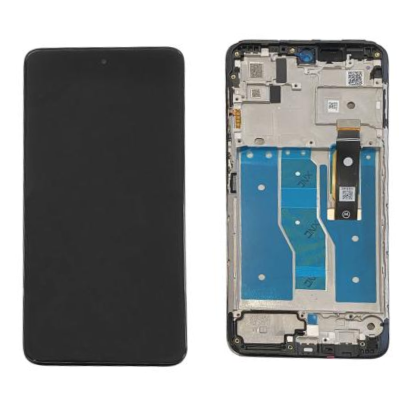 Motorola Ecran Motorola Moto G82 5G 2022 avec Châssis Argent (Service Pack)