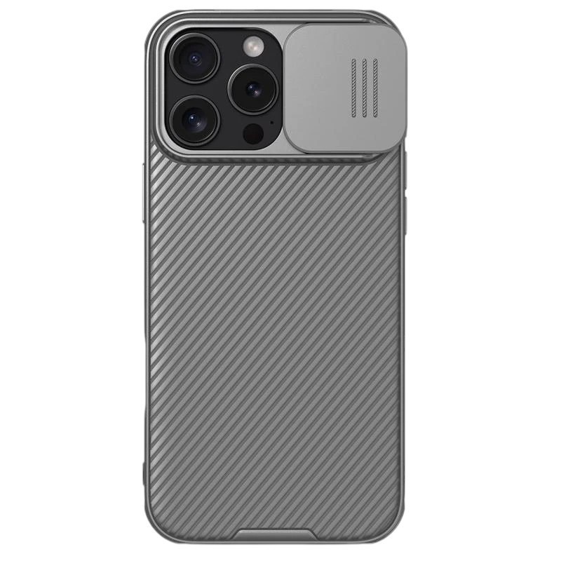 Apple IPHONE 16 Pro Max - COQUE Nillkin CamShield PRO (Avec cache camera) - TITANIUM GRIS