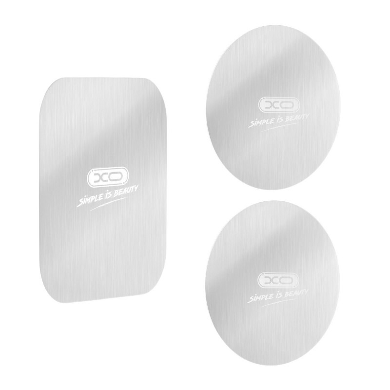 XO Y2 : JEU AUTOCOLLANT POUR SUPPORT MAGNETIQUES PLAQUES D ARGENT 3PCS