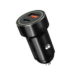 XO - Chargeur de voiture CC32 PD QC 3.0 20W 1X USB 1x USB-C Noir