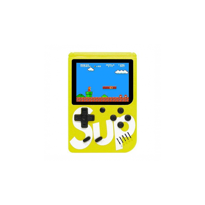 Mini Console de Jeux Vidéo Portable avec 400 jeux FC Classiques - Jaune