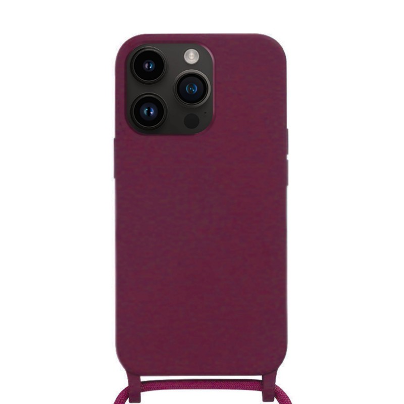 Apple IPHONE 16 - COQUE PROTECTION DE LENTILLE + CORDON BORDEAUX