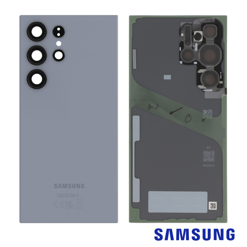 Samsung Vitre arrière Samsung Galaxy S24 Ultra (S928B) Titane Bleu (Service Pack)