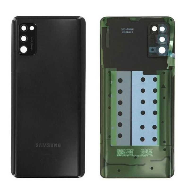 Samsung Vitre arrière Samsung Galaxy A41 (A415F) Sans Contour Lentille Prism Noir (Original Démonté) - Grade AB