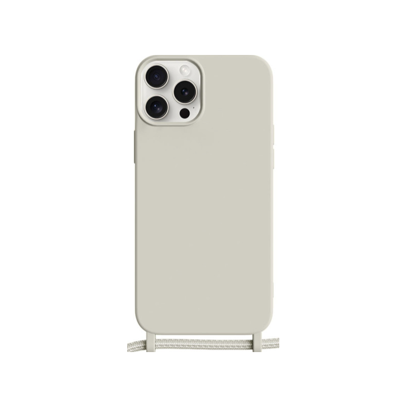 Apple IPHONE 14 PLUS /15 PLUS - COQUE PROTECTION DE LENTILLE + CORDON BEIGE