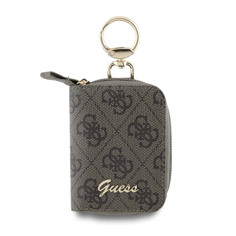 Guess POCHETTE POUR CLES GUESS PU 4G AVEC LOGO SCRIPT MARRON