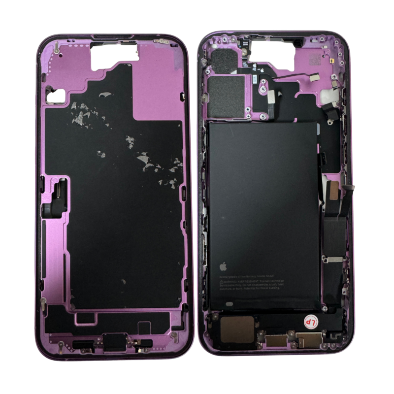 Apple Chassis Arrière iPhone 16 Plus sans Vitre Arrière avec Batterie Rose (Origine Demonté) Grade A