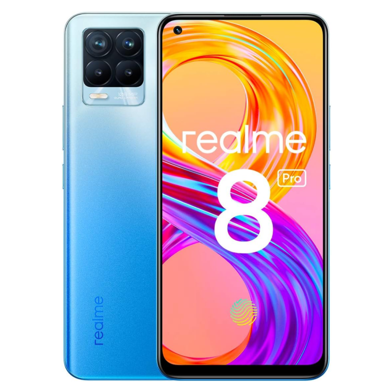 Realme Realme 8 Pro 8+128 Go Bleu Infini - Grade A avec Boîte et Accessoires