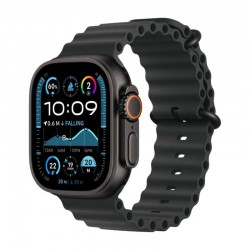 Apple Montre Connectée Apple Watch Ultra 2 GPS+Cellular Titane Noir 49 mm Bracelet Océan - Noir - MX4P3 - Neuf