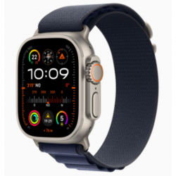 Apple Montre Connectée Apple Watch Ultra 2 Cellular Titane Naturel 49 mm Boucle Alpine - Marine Taille S MREK3LW/A - Neuf