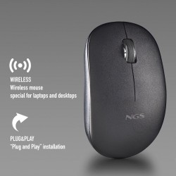 NGS NGS - SOURIS SANS FIL AVEC BOUTONS SILENCIEUX - FOG PRO BLACK