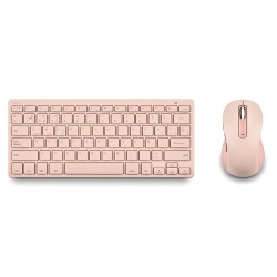 NGS NGS - FANTASY KIT CLAVIER ET SOURIS MULTIFONCTION RECHARGEABLE SILENCIEUX AVEC 12 TOUCHES MÉDIAS - ROSE