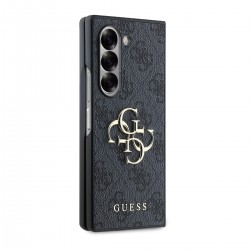 Guess GUESS : Coque PU 4G avec logo en métal pour Samsung Galaxy Z FOLD 6 GRIS