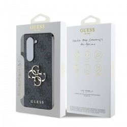 Guess GUESS : Coque PU 4G avec logo en métal pour Samsung Galaxy Z FOLD 6 GRIS