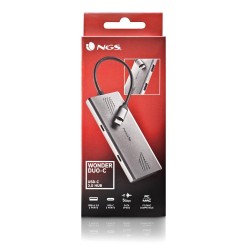 NGS NGS - WONDER DUO-C - HUB (en Aluminium) 2 USB-C 3.0 + 2 USB-A