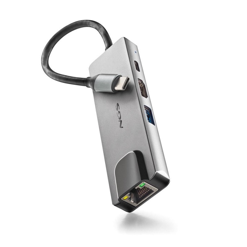 NGS NGS - WONDER DOCK SUPRA - HUB (en Aluminium) MULTIPORT USB-C 4 EN 1