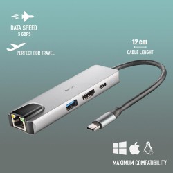 NGS NGS - WONDER DOCK SUPRA - HUB (en Aluminium) MULTIPORT USB-C 4 EN 1