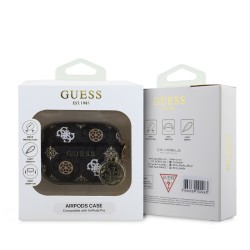 Guess Étui Guess PU 4G Peony Charm pour AirPods Pro 2 Noir