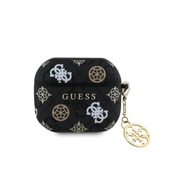 Guess Étui Guess PU 4G Peony Charm pour AirPods 3 Noir