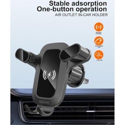 Wuw SUPPORT VOITURE CHARGEUR DE TELEPHONE SANS FIL 15 W Z29